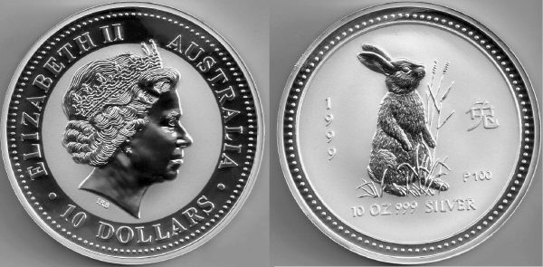 Perth Mint's Australian 10 ounce silver Lunar rabbit from www.lainson.eu