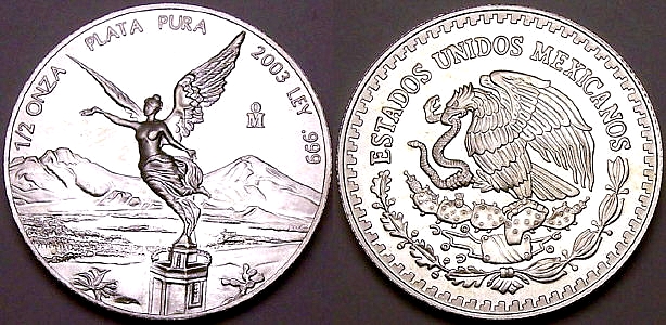 Half ounce silver Mexican Libertads from www.lainson.eu