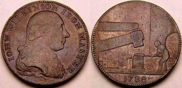 An original 1788 John Wilkinson copper token from www.lainson.eu
