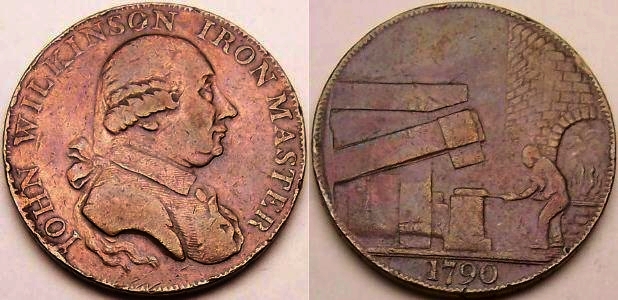 An original 1790 John Wilkinson copper token from www.lainson.eu