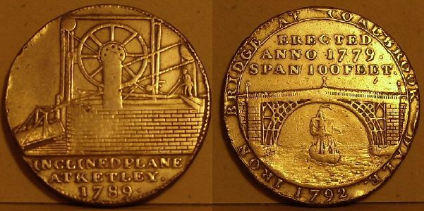 An original 1779 Coalbrookdale Company copper token from www.lainson.eu
