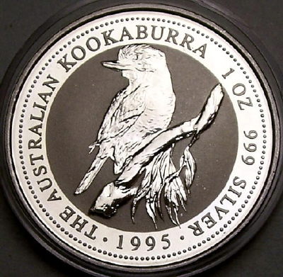 A 1995 1 ounce silver Kookaburra coin from lainson.eu