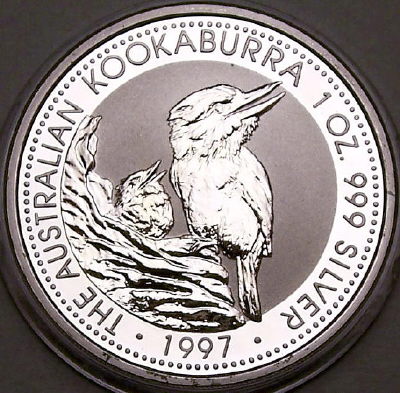 A 1997 1 ounce silver Kookaburra coin from lainson.eu