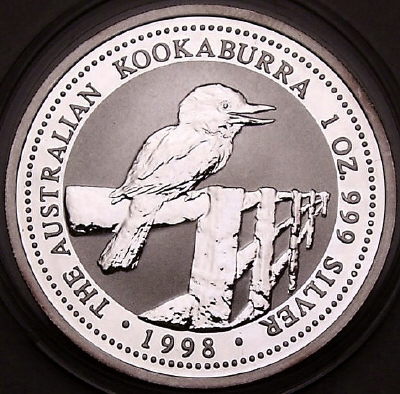 A 1998 1 ounce silver Kookaburra coin from lainson.eu