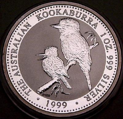 A 1999 1 ounce silver Kookaburra coin from lainson.eu