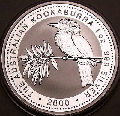 A 2000 1 ounce silver Kookaburra coin from lainson.eu