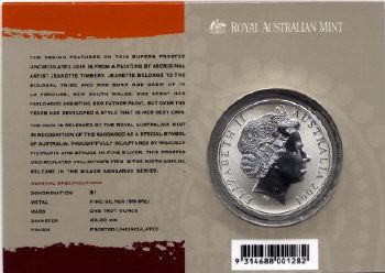 Australien 1 Dollar Silbermünze - 1 oz Silver Proof Coin OVP 2014 The Land  Down Under Serie - Gold Rush Proof colorated with original packaging