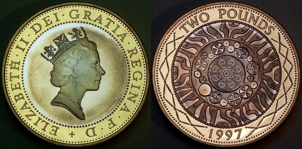 1997 British silver piedfort two pounds available from lainson.eu