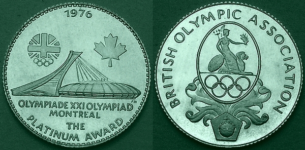 BOA Platinum medal for Montreal Olympics.